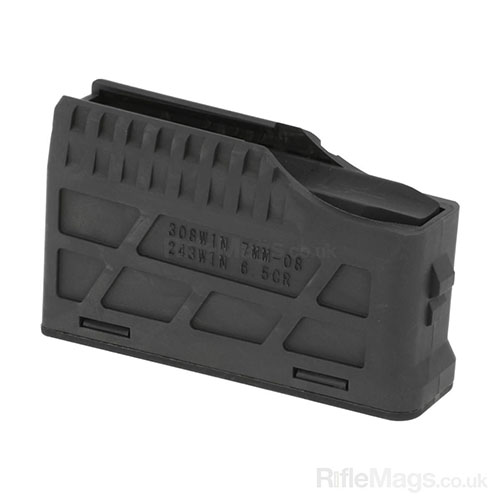 .308 factory magasin for Howa Superlite, 3‑runde, laget av robust glassforsterket polymer, lettvekt og høy holdbarhet med rustfritt stål bladfjær.